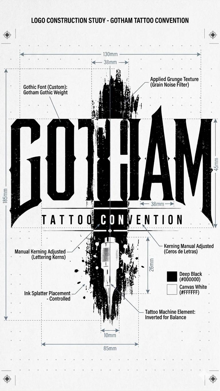 Gotham Tattoo Convention — Logo Construction Study